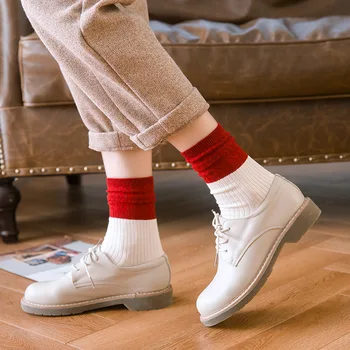 

Women Socks Ms Leisure Socks Joker Color Matching Heap-heap Streetwear Ladies Socks Comfortable Studemt Hit Color Socks Femma