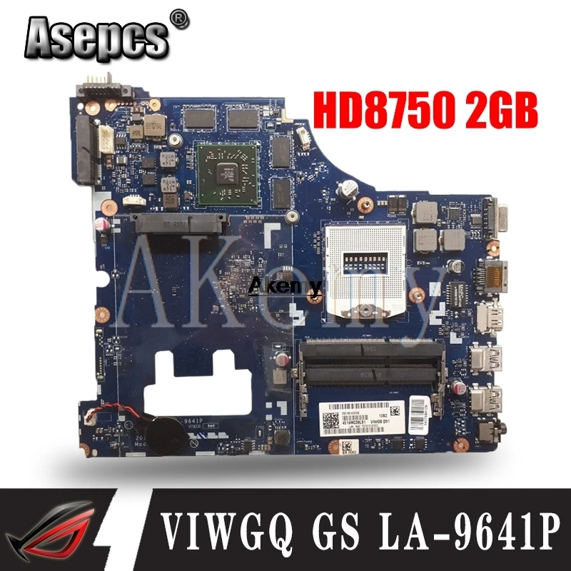 

VIWGQ GS LA-9641P G510 Laptop Motherboard for Lenovo G510 motherboard with ATI Radeon R5 M230 / HD8750 2GB GPU tested 100% work