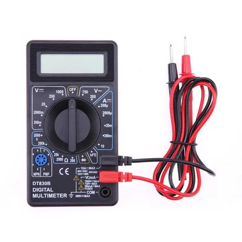 DT830B Цифровой мультиметр Тесты er метр AC DC Ом Вольтметр Амперметр DC10V ~ 1000V 10A ток ЖК
