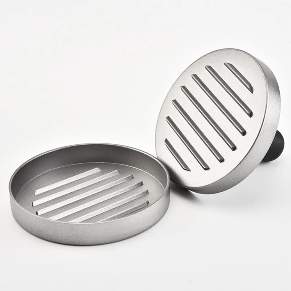 1 Set Round Shape High quality Hamburger Press Meat Beef Grill Burger Press Maker Mold with Handle Kitchen Food Mold 12* 9 cm