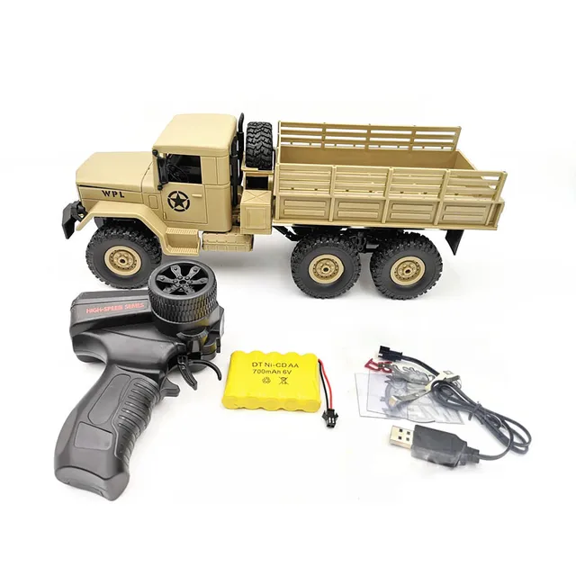 WPL B16 1/16 6WD Yellow Military Truck RTR