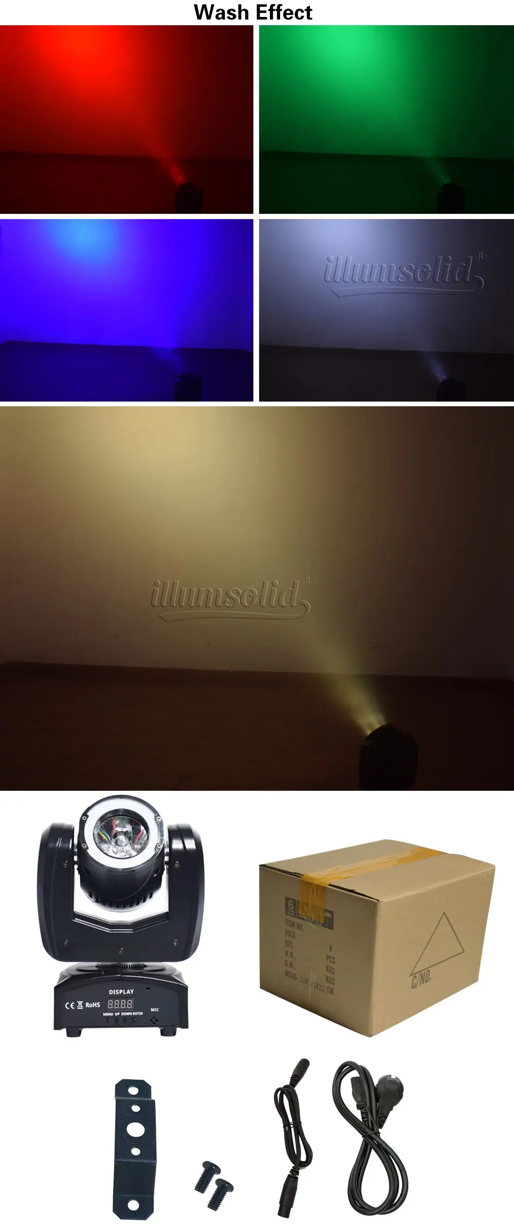 Светодиодный светильник вращающаяся голова DMX светомузыка для дискотеки двухсторонняя стирка эффект DJ освещение для шоу