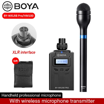 

BOYA BY-HM100 Handheld Dynamic Microphone Aluminum Alloy Body Omni Directional Mic XLR Output for ENG EFP Interview Presentation