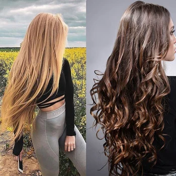 

MUMUPI No Clip In Hair Extensions Curly Synthetic Secret Fish halo For Thin remy hair Line Hairpieces Hairpiece Extensions hair