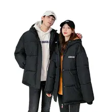 Fashion women's jackets spring new thick European and American style loose bread jacket fashion hooded short