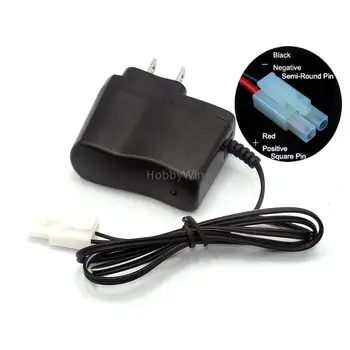 

4.8V 250mA US Charger Big Tamiya male plug Positive to Square for NiMH NiCD RC Model Battery Pack
