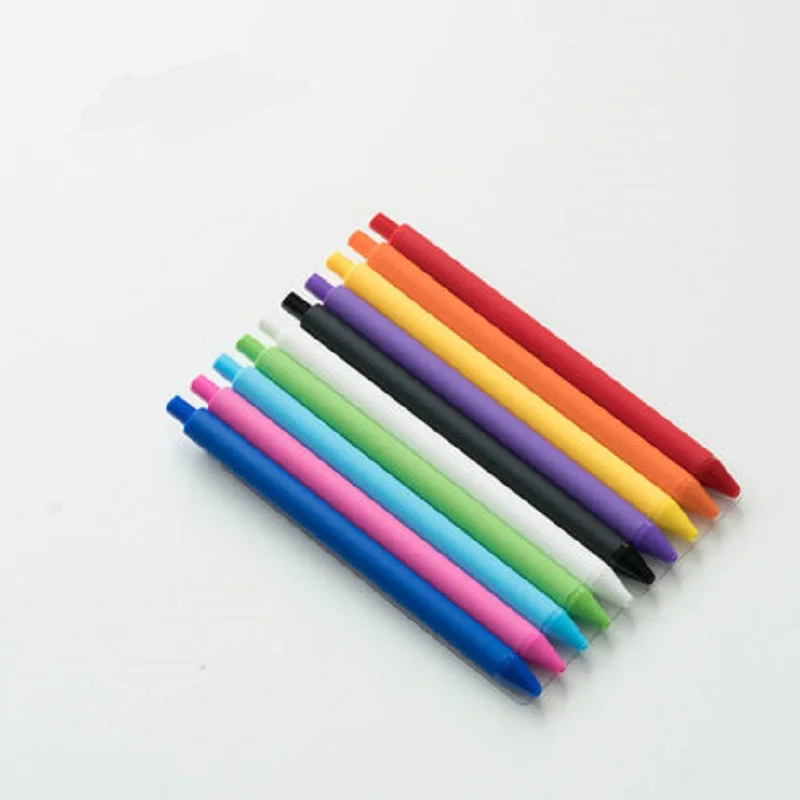 Color ink pen pure plastic gel ink pen 20pcs/lot creative student press pens