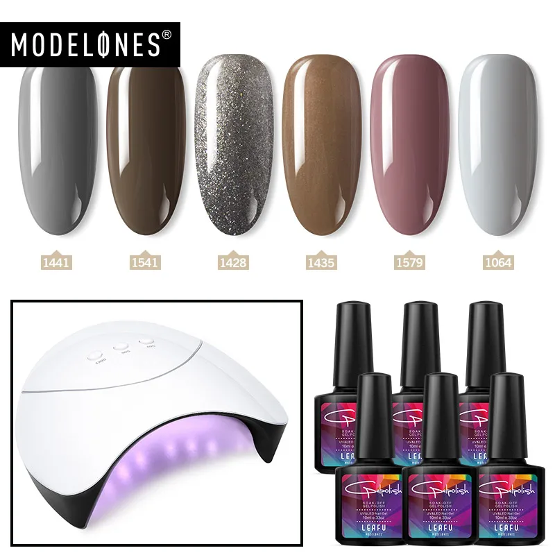 36W LED LAMP KITS Modelones 7 шт./лот 48 Вт/36 Вт Светодиодная лампа Сушилка для ногтей светодиодный Гель-лак для ногтей Дизайн ногтей Гибридный СВЕТОДИОДНЫЙ Гель-лак Инструменты Наборы личная гигиена - Цвет: 36W LED LAMP KITS