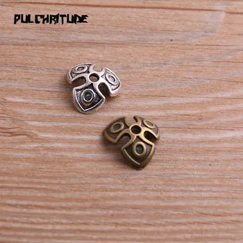 

30pcs 5*14*15mm Two Color Retro Bead Caps Charm Hollow Triangle Pendants Jewelry Accessories DIY Receptacle Charms