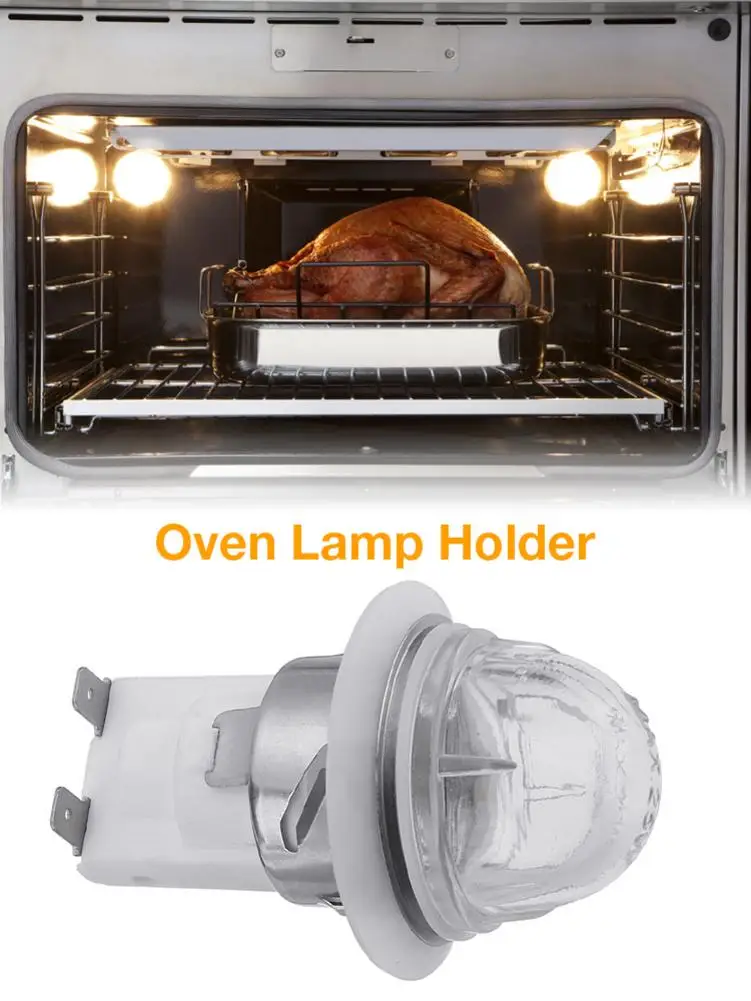 60W Oven Lamp Ceramic Holder Refrigerator E14 Halogen Bulbs Light Base Heat Resistant Microwave