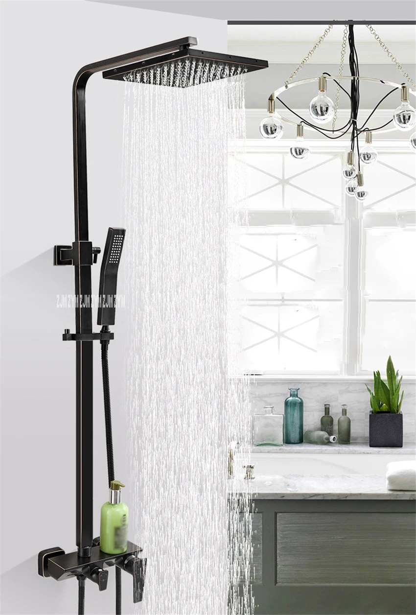 HT-99050 Bathroom Shower System Wall Mounted Total Copper Copper Rain Shower Kit Household Toilet All Copper Hand Shower Set