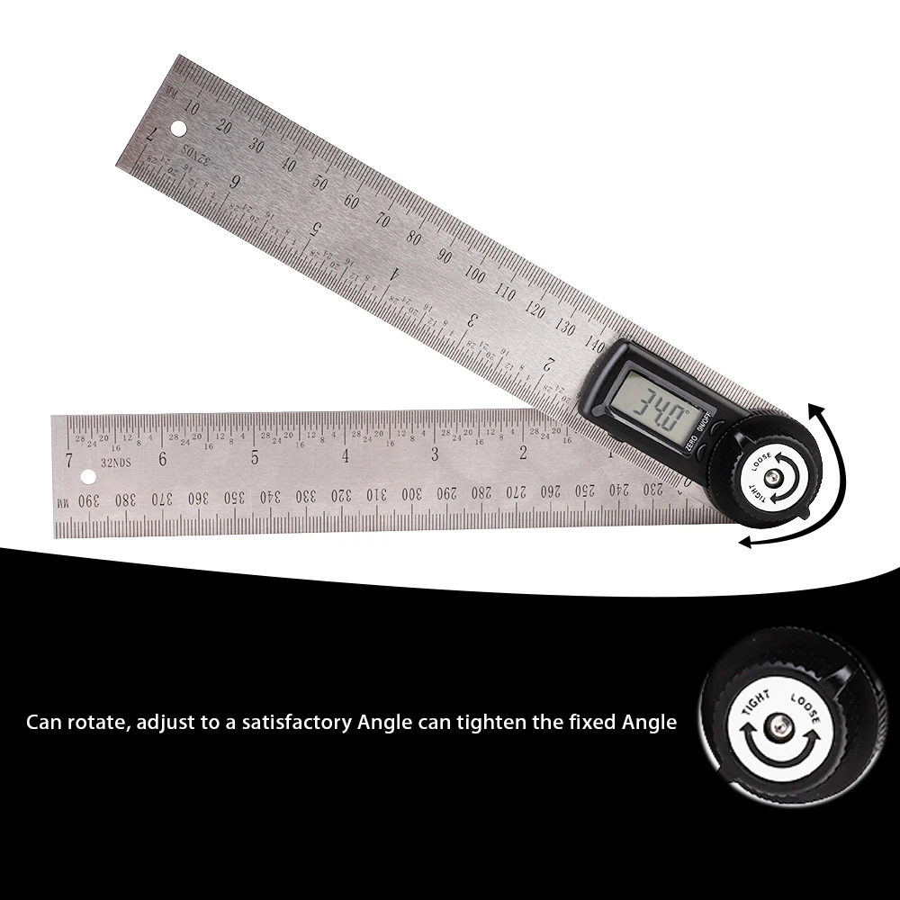  200mm Digital Angle Finder Gauge 0-360Degree Protractor Ruler Angle Finder With LCD Display