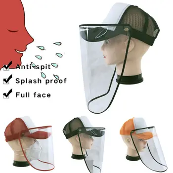 

Full Face Protective Cap Mask Outdoor Windproof Dustproof Anti-Fog Face Shield Hat For Adults and Kids