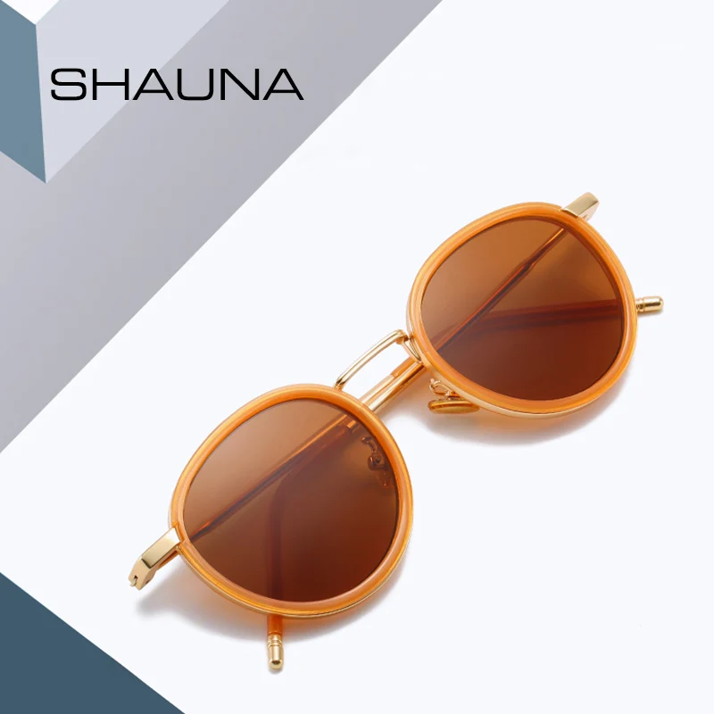 Винтажные очки shauna Модные мужские и женские круглые солнцезащитные очки классические ретро трендовые градиентные линзы летние солнцезащитные очки UV400