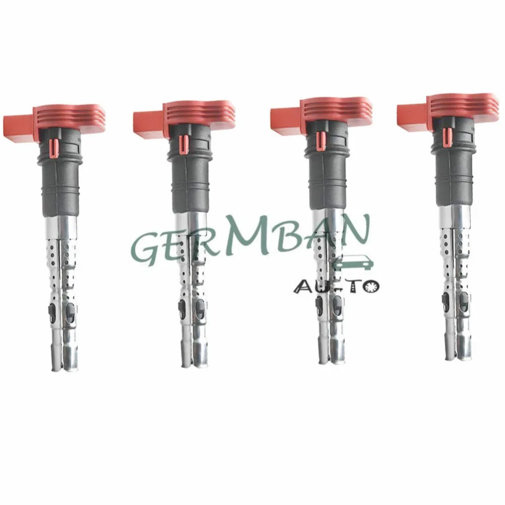 Левом углу 4X катушка зажигания 06E905115E 07K905715F для Mercedes-Benz V W Tou areg A4 S4 A5 A6 S6 Alroad A7 A8 Q5 Q7 R8 2,8 3,0 3,2 V6 4,2 V8