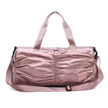 

With Shoe Pouch Waterproof Shoulder Sport Dry Wet Separated Oxford Fabric Gym Bag Yoga Zipper Closure Venting Hole Travel