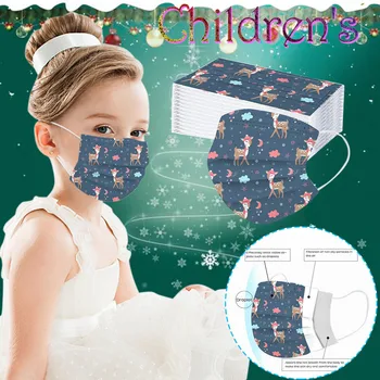 

Fast Delivery 10/20/50/100PC Kids Scarf Face Mask Mascarilla 2020 Children Disposable Print Face Mask Industrial 3Ply Ear Loop