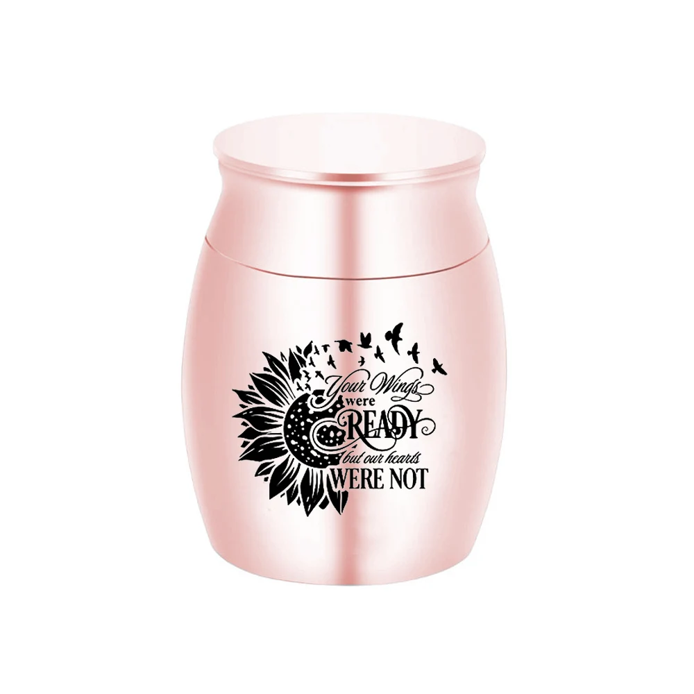 Sunflower cremation urn keepsake aluminum alloy ashes holder funeral urn to commemorate human or pet