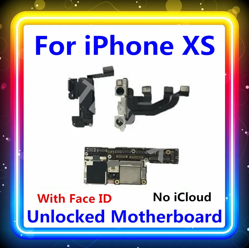 

For iphone XS motherboard with face ID unlocked new IOS update logic board XS original replaced board 64GB/256GB/512GB mainboard
