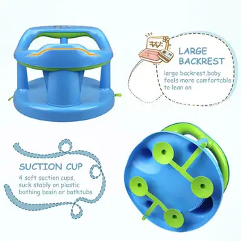 

Baby Bathing SeatBaby Bathing StoolChild Bathing Safety SeatChildren Bathtub 4PCS Suction Cups Stable Sit-up Bathing Seat