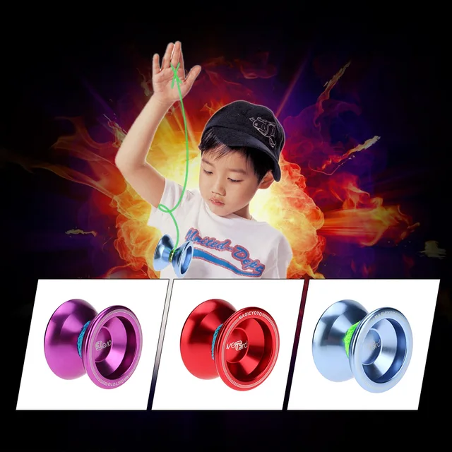 Professional Magic Yoyo T5 Overlord Aluminum Alloy Metal Yoyo 8 Ball KK Bearing with String for Kids Outside Sports Toy 6