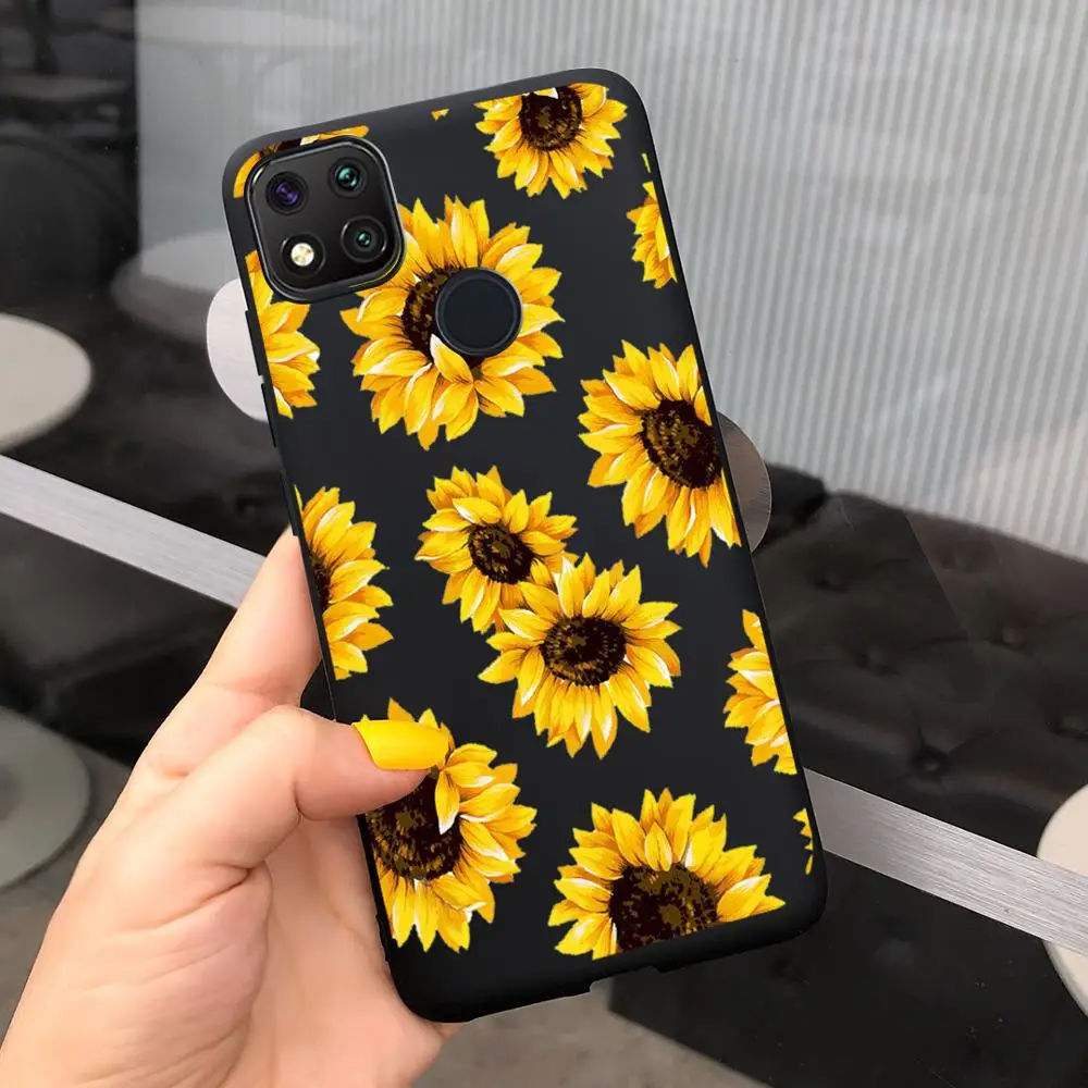 Case For Xiaomi Redmi 9C NFCA Redmi 9A 9C Redmi9 Redmi9A 9 C Cover Custom Sunflower Butterflies Phone Case Soft Silicone Fundas xiaomi leather case glass Cases For Xiaomi