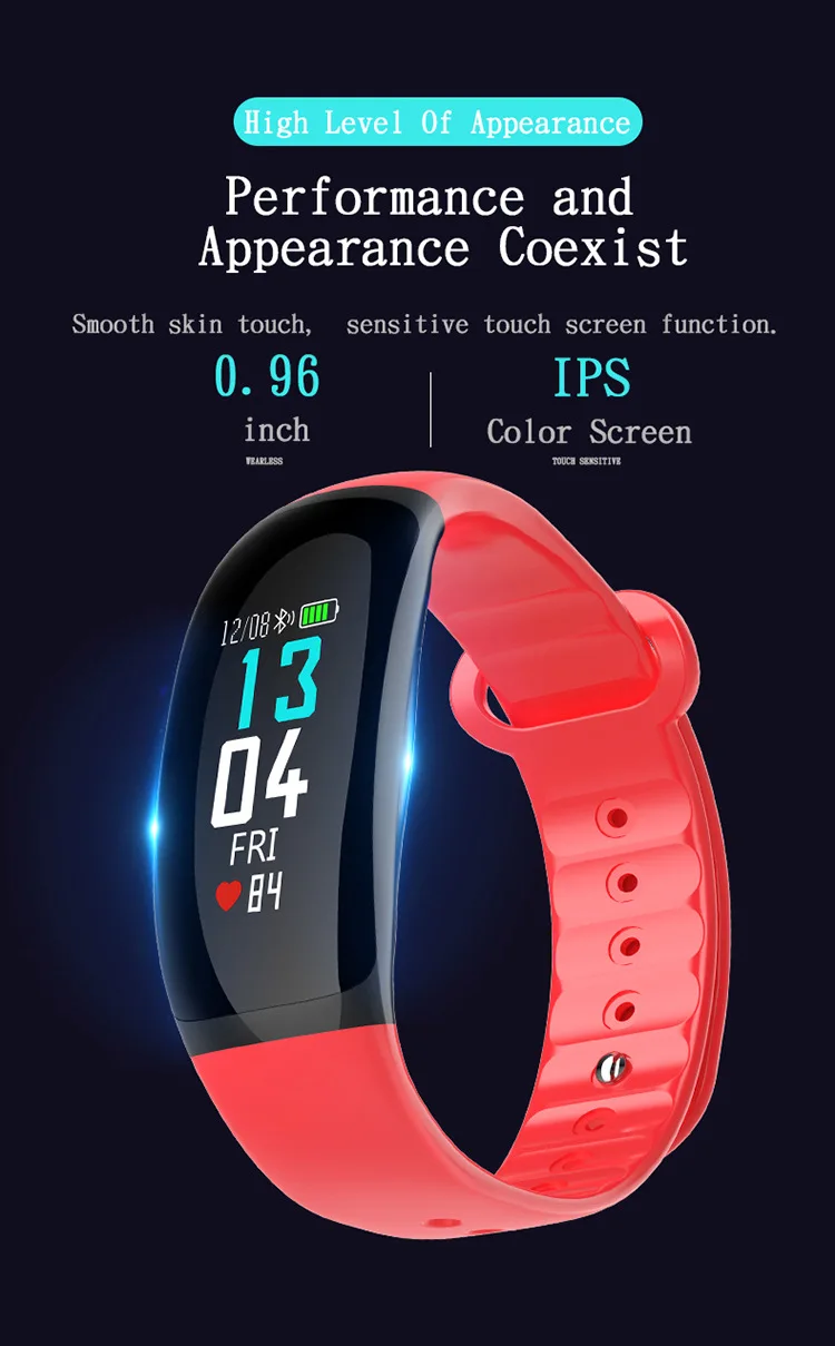 B70 Bluetooth Smart Bracelet Wristband Watch Heart Rate Blood Pressure Monitor Tracker For iOS Android pk T70 T80 T90 SmartWatch