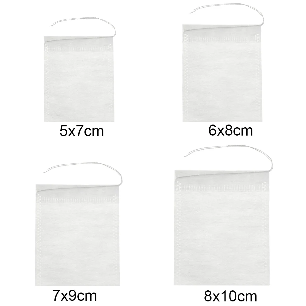 Seal Filter Corn Fiber Food Grade Tea Bags Empty Scented Flower Empty Tea Bags Useful Seal Spice Filters Biodegradable 100Pcs