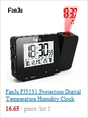FanJu FJ3352 метеостанция с барометром Температура Влажность беспроводной открытый сенсор будильник и повтор цифровые часы
