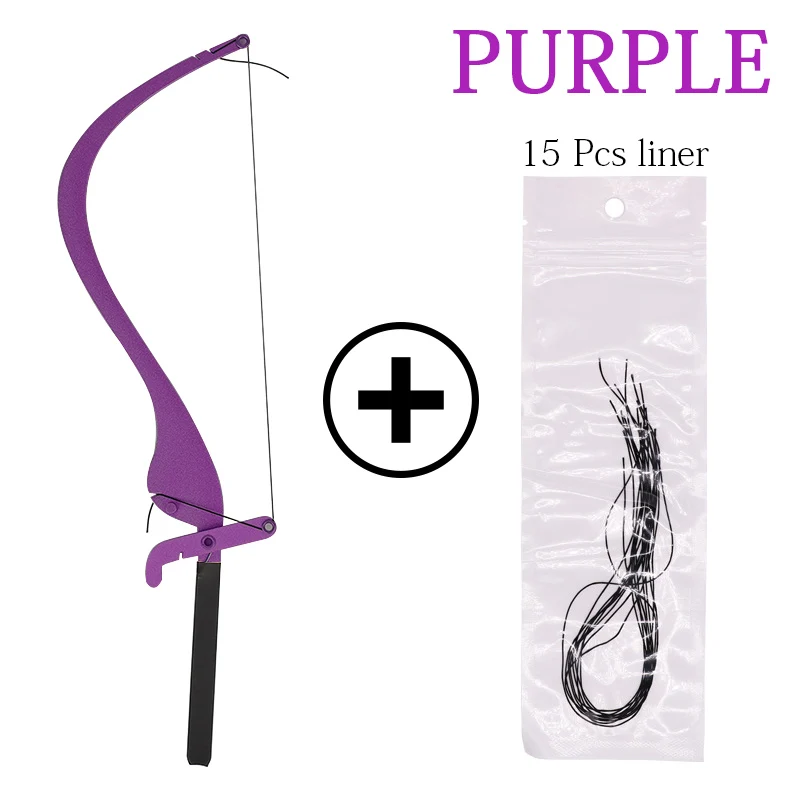 purple Ruler Микроблейдинг маркер линии линейка с 10 шт предварительно сделанная нитка картографирование дизайн бровей измерительный инструмент измерения Перманентный макияж - Цвет: purple Ruler