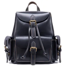 

Women's Genuine Leather Backpack Fashion Designer Leather Rucksack Backpack Purse School Vintage Casual Laptop Bag For Female