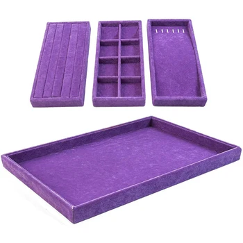 

Stacked Jewelry, Tray Accessories, Drawers, Storage Boxes for Display Cabinets Purple
