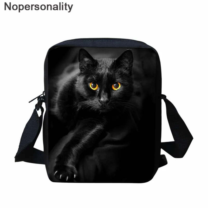 LH1069E Nopersonality черная кошка печать Большая емкость школьная сумка для подростка Девочки Мальчики 3 шт./компл. Детский Школьный Рюкзак Школьная Сумка - Цвет: LH1069E