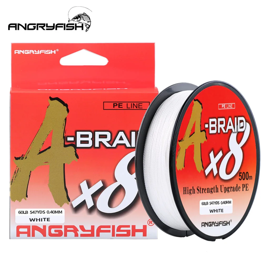 Леска Angryfish A Braid X8 527YDS/500 м 8 жильная плетеная леска мультифиламентная