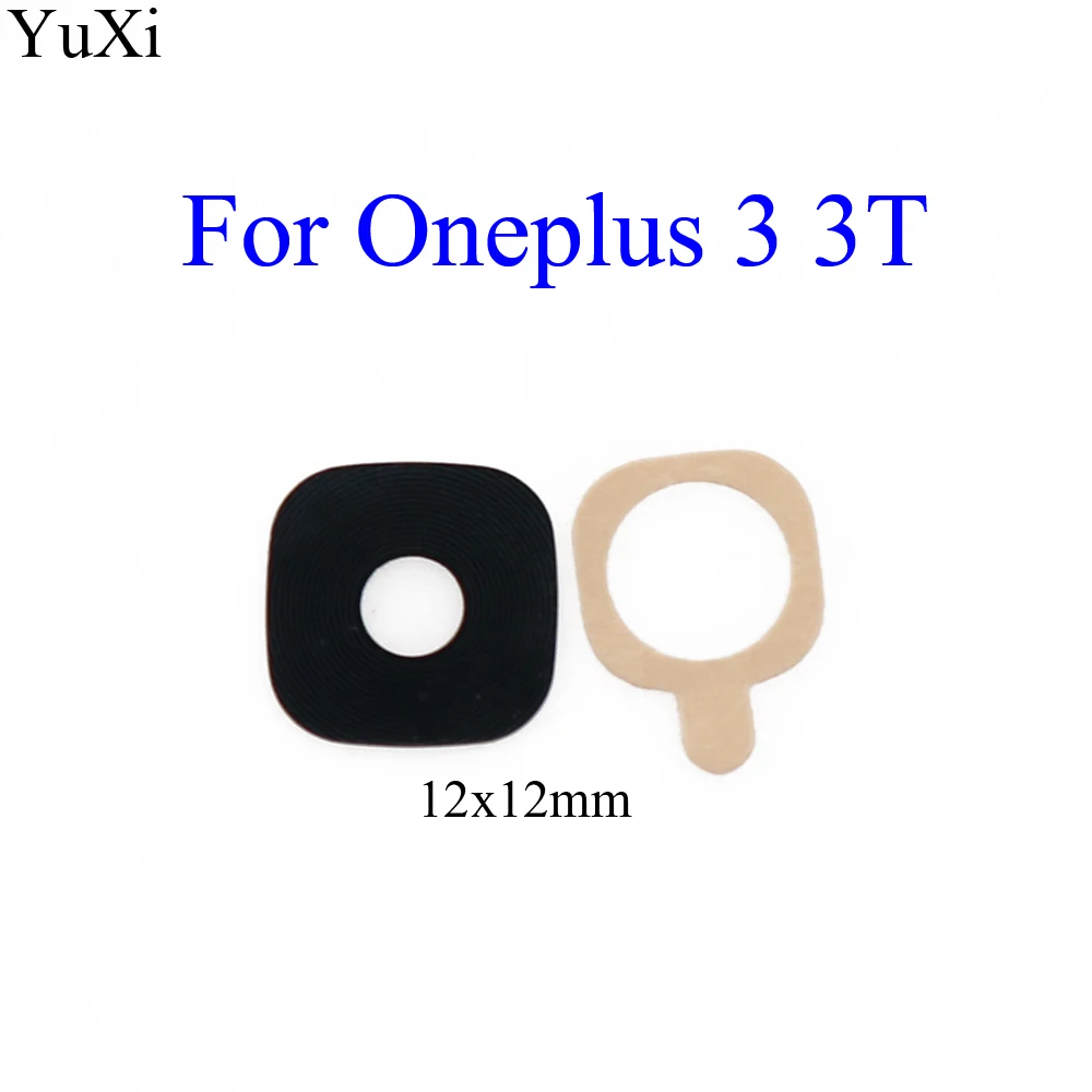 YuXi стеклянный объектив задней камеры для Oneplus 1 2 3 3T A3000 A3003 5 A5000 5T A5010 6 6T A6000 A6003 A6010 с наклейкой