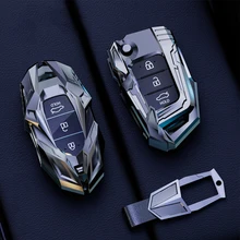 Zinc Alloy Car Key Case For Hyundai Elantra GT Kona 2018 2019 Santa Fe Veloster Smart Remote Fob Cover Protector Bag Car Styling