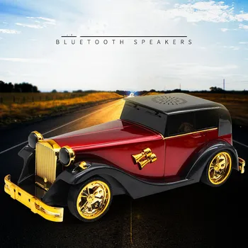 

Bluetooth Speakers Dual Subwoofer Speaker Classic Car Shape Bluetooth Portable Speaker Wireless Bluetooth Speaker with FM Radio