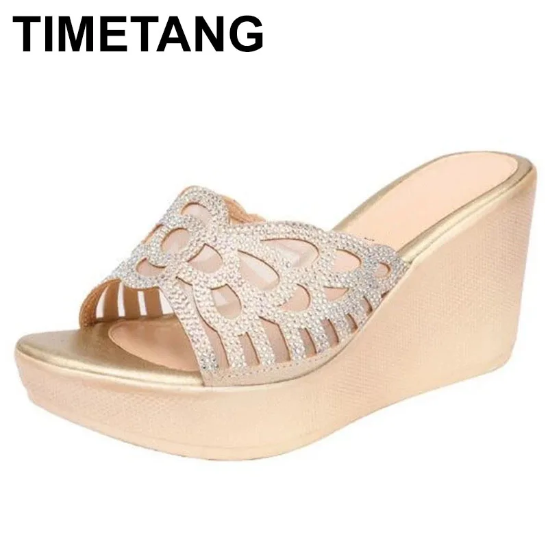 Timetang2021 Summer New Wedges Heel Sandals Women Platform Open Toe