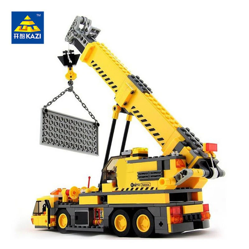 

KAZI 8045 City Engineering Vehicle Series 380Pcs Giant Crane Building Blocks Assembly Engineering Car Bricks Educational Bricks
