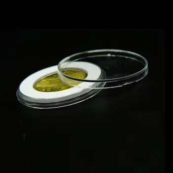

20 Pcs Set Clear Round Plastic Coin Capsule Container Storage Box Holder Case US
