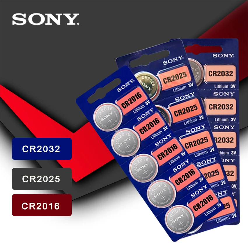 

15pcs sony 3V 100% Original cr2032 cr 2025 cr2016 3v button cell coin batteries for For Watch Remote Control Calculator