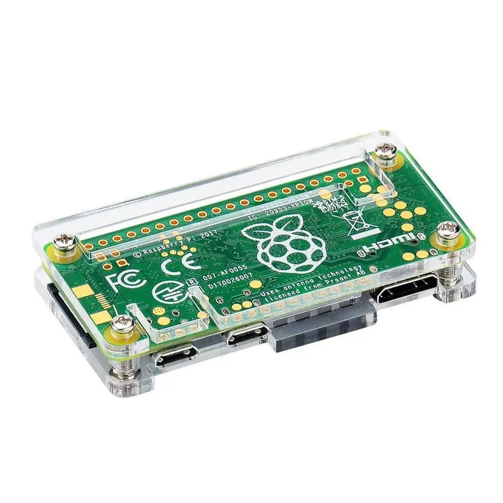Pi Zero чехол Raspberry Pi Zero 4 в 1 комплект Акриловый чехол для Raspberry Pi Zero W и Pi Zero 1,3(акриловый прозрачный