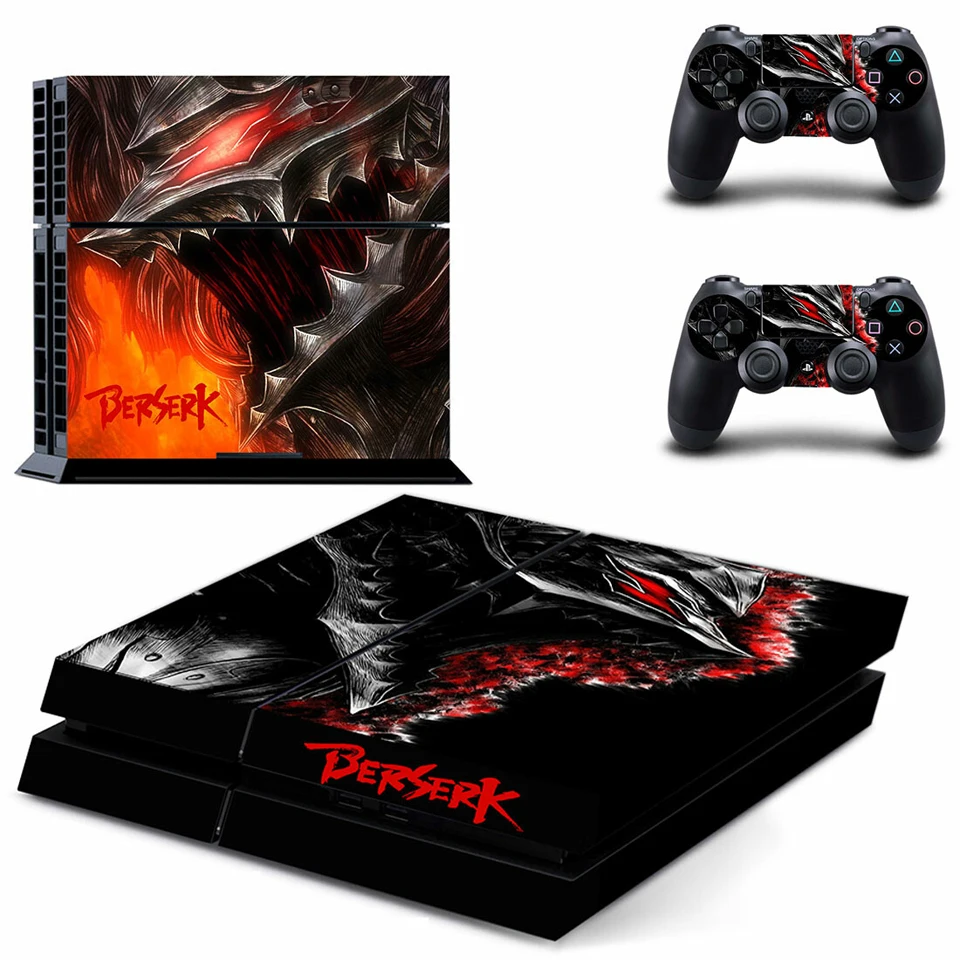 Berserk стикер кожи PS4 контроллер и консоль виниловые наклейки Набор для sony Playstation 4