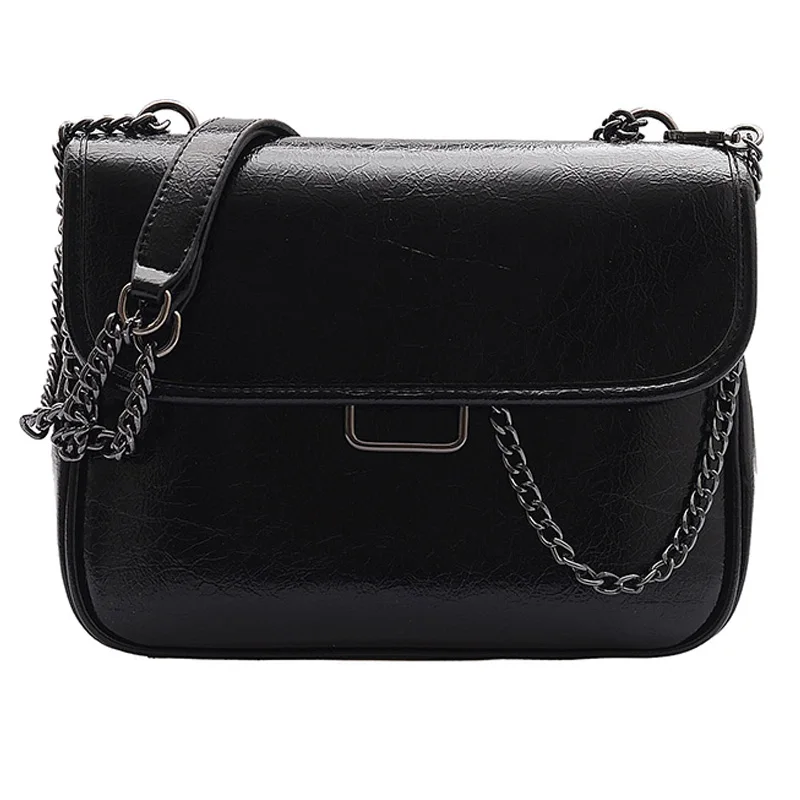 

iVog New Arrival Everyday Female Small Black Messenger Crossbody Handbag Geometric gg Chain Hand Bags for Women 2019