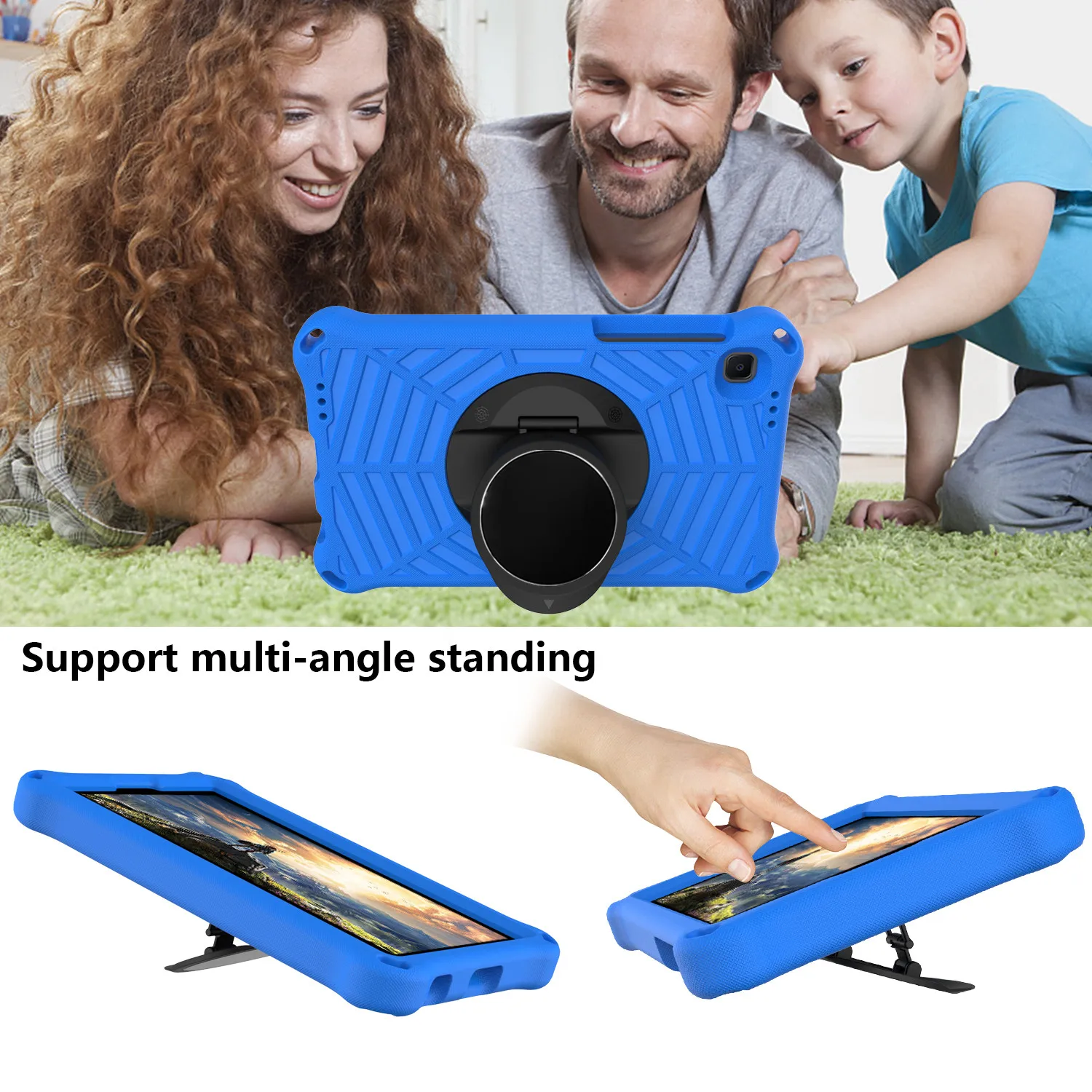 Kids Safe EVA Tablet Case For Samsung Galaxy Tab A7 Lite 8.7 2021 SM-T220 T225 Galaxy Tab A7 10.4 SM-T500 Shoulder Strap Cover