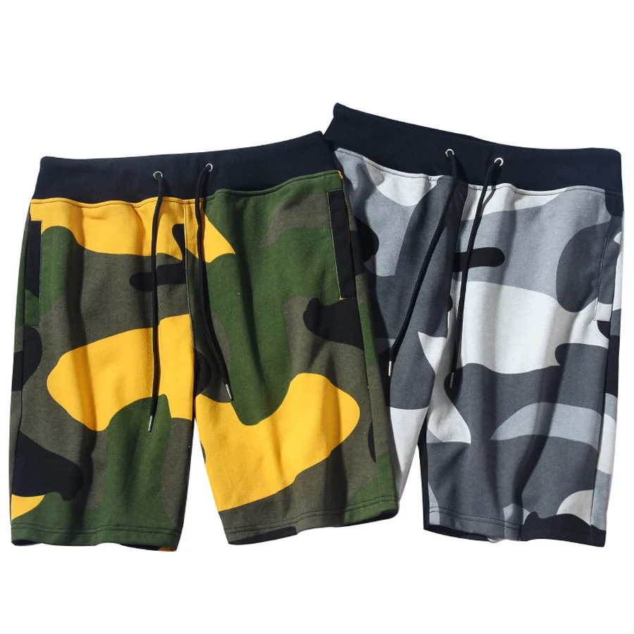 Камуфляжные мужские шорты, летняя уличная одежда, шорты в стиле хип-хоп, камуфляжные тренировочные брюки до колен, Ropa De Hombre CC50DK27