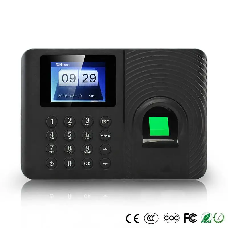 

A10 Biometric Fingerprint Time Attendance System Clock Recorder Employee Recognition Recording Device Electronic Machine