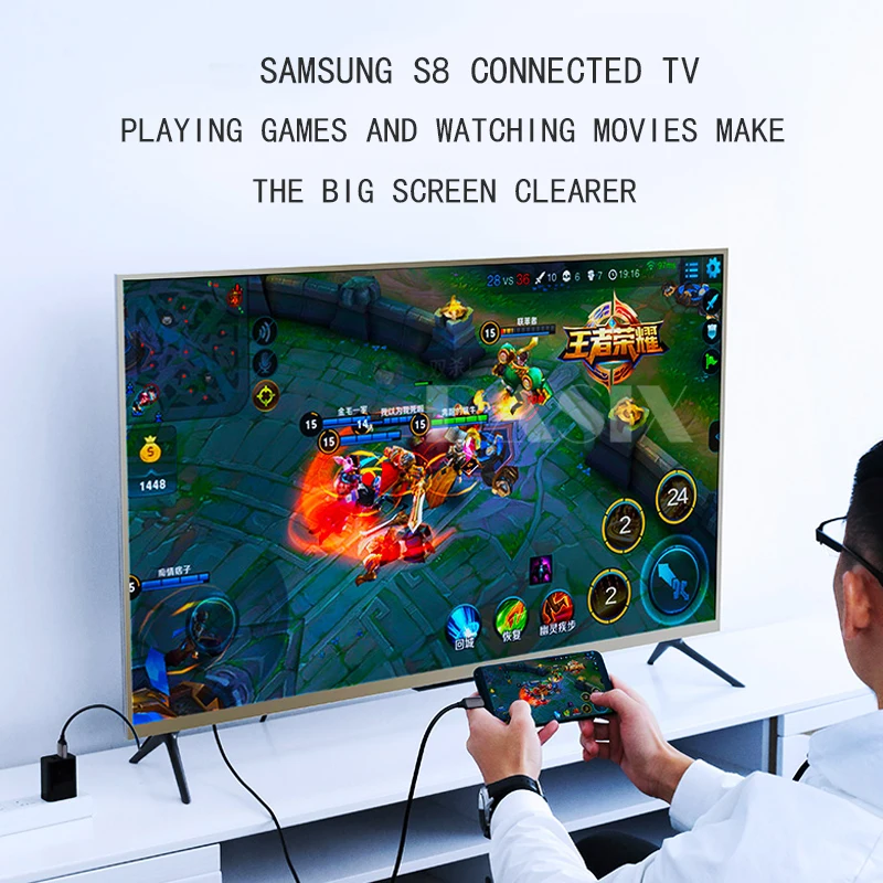 BKSCY Тип c к hdmi-кабель, адаптер конвертер Ultra HD 1080P 4k зарядки HDTV Видео кабель для samsung S8 S9 S10