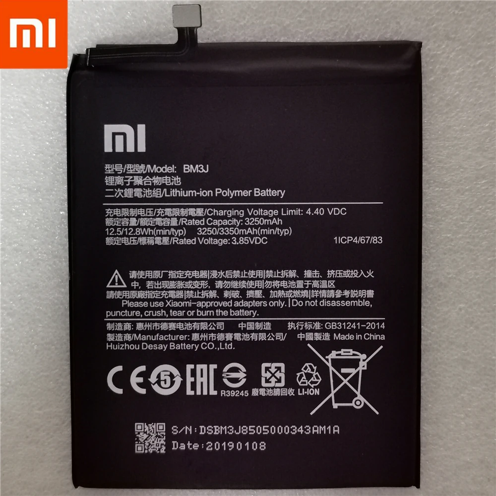 Xiao mi аккумулятор для телефона BM3J для Xiao mi 8 Lite mi 8 Lite полимерная запасная батарея высокой емкости 3350 мАч с бесплатными инструментами