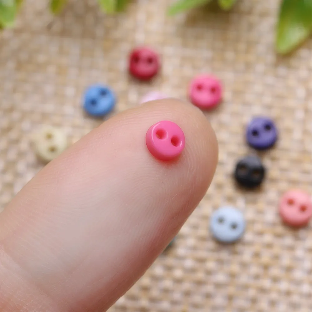 Handmade Mini Round Candy Color Buttons for DIY Doll Clothes